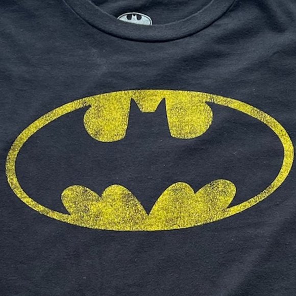 Batman Logo DC Comics Short Sleeve Soft Cotton Black Crew Neck T-Shirt (Men's L) - Picture 6 of 8
